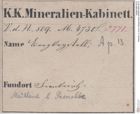 Etiketten zu Quarz (Bergkristall) (NHMW-MIN-Ap13)